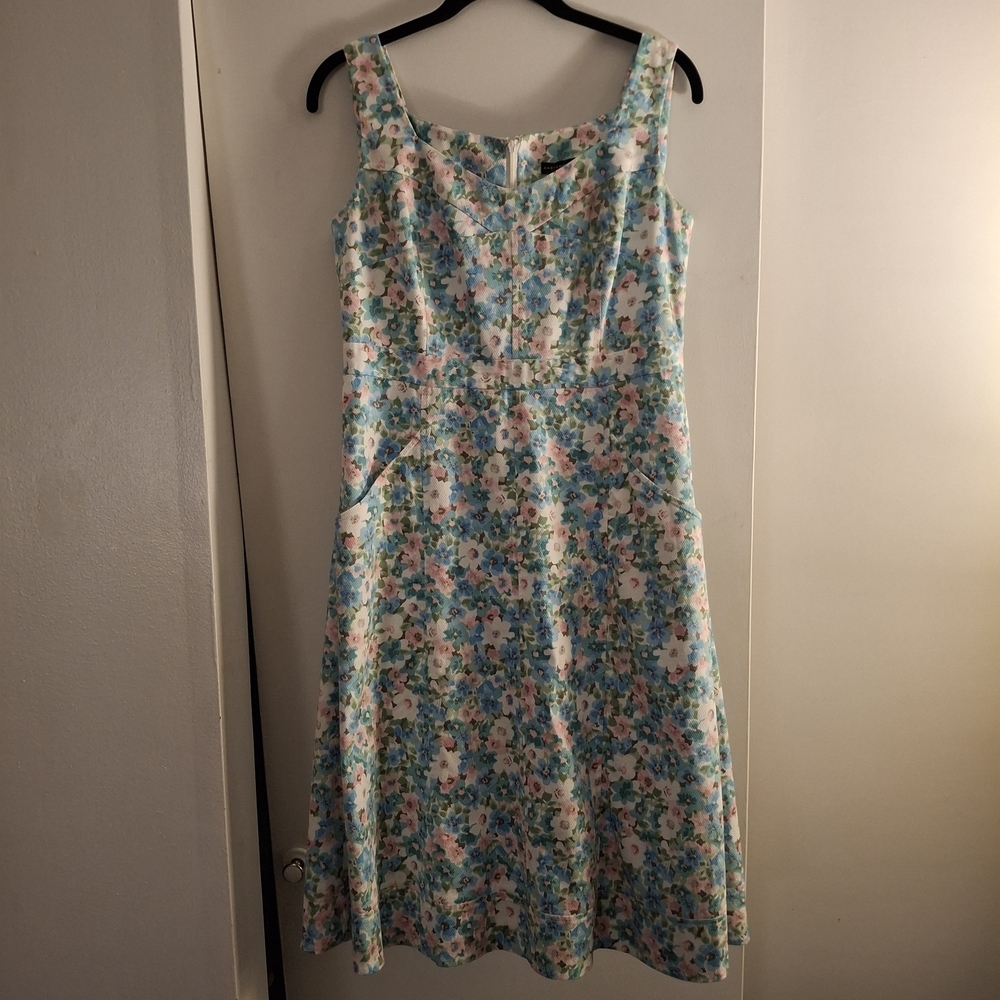 Madison Studio Women's Blue Floral Midi Dress